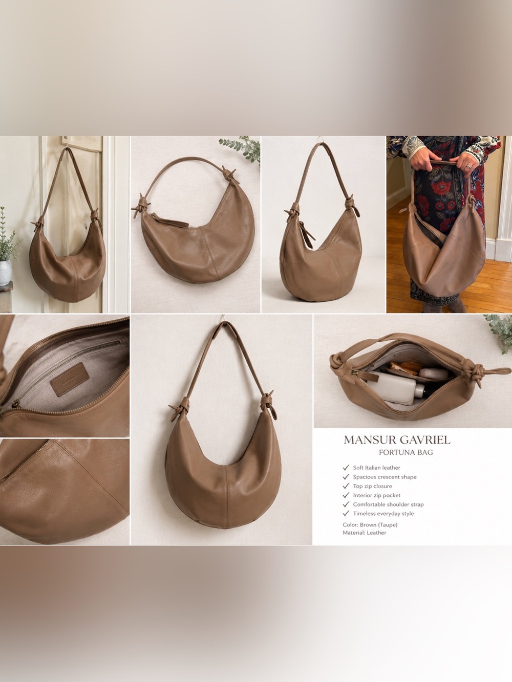 Mansur Gavriel Tan Fortuna Bag - Picture 5 of 5